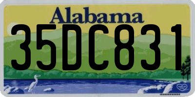 AL license plate 35DC831