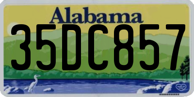 AL license plate 35DC857