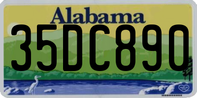 AL license plate 35DC890