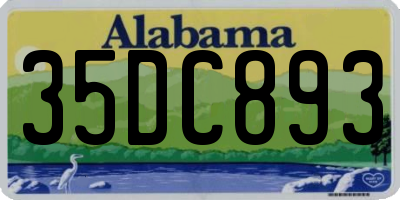 AL license plate 35DC893