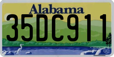 AL license plate 35DC911