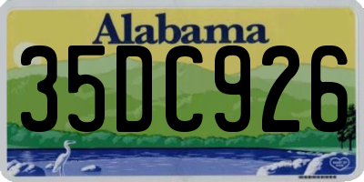 AL license plate 35DC926