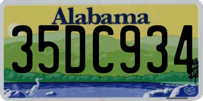 AL license plate 35DC934