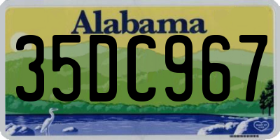AL license plate 35DC967