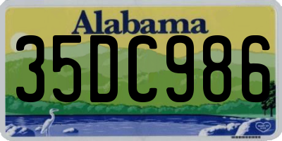AL license plate 35DC986
