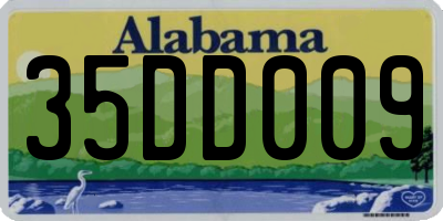 AL license plate 35DD009