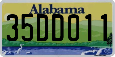 AL license plate 35DD011