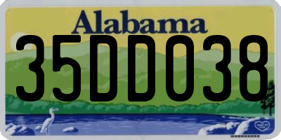 AL license plate 35DD038