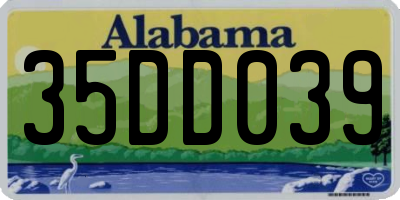 AL license plate 35DD039