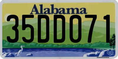 AL license plate 35DD071