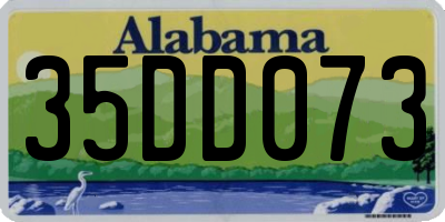 AL license plate 35DD073