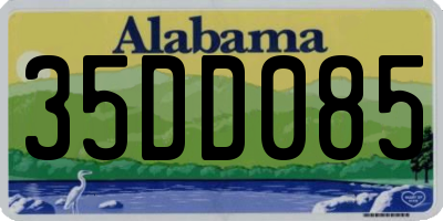 AL license plate 35DD085