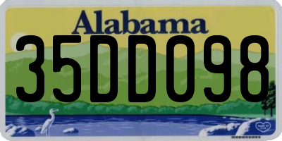AL license plate 35DD098