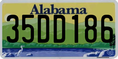AL license plate 35DD186