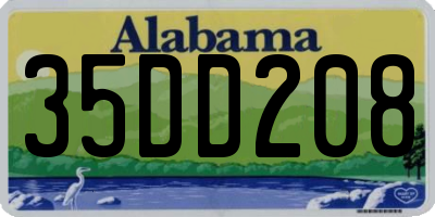 AL license plate 35DD208