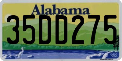 AL license plate 35DD275