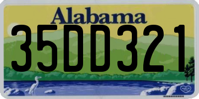 AL license plate 35DD321