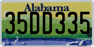 AL license plate 35DD335