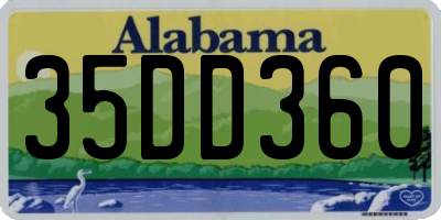 AL license plate 35DD360