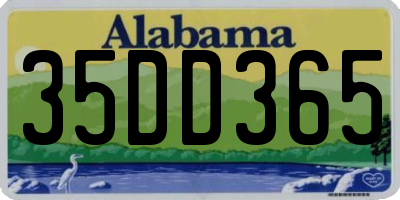 AL license plate 35DD365