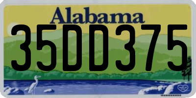 AL license plate 35DD375