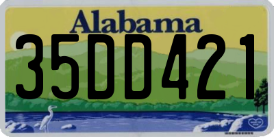 AL license plate 35DD421