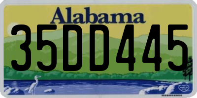 AL license plate 35DD445