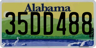 AL license plate 35DD488