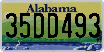 AL license plate 35DD493
