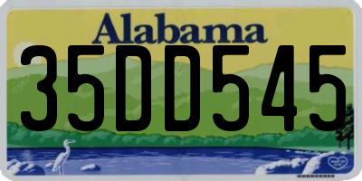 AL license plate 35DD545