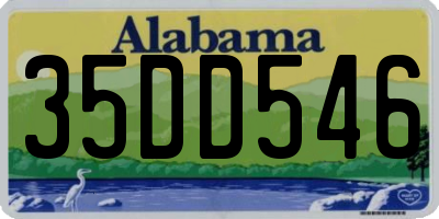 AL license plate 35DD546