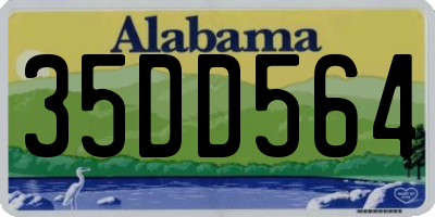 AL license plate 35DD564