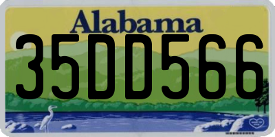 AL license plate 35DD566