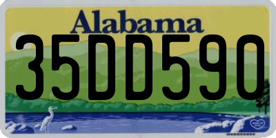 AL license plate 35DD590
