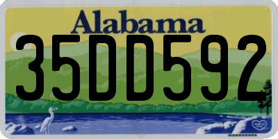 AL license plate 35DD592