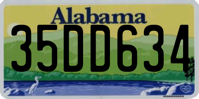 AL license plate 35DD634