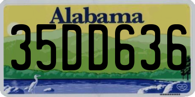 AL license plate 35DD636