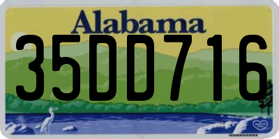 AL license plate 35DD716