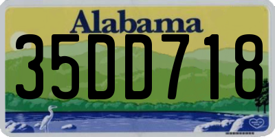 AL license plate 35DD718