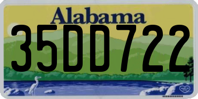 AL license plate 35DD722