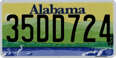AL license plate 35DD724