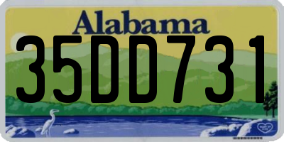 AL license plate 35DD731