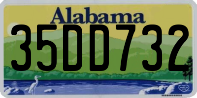 AL license plate 35DD732
