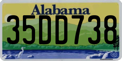AL license plate 35DD738