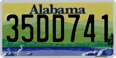 AL license plate 35DD741