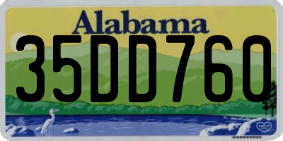 AL license plate 35DD760