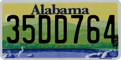 AL license plate 35DD764