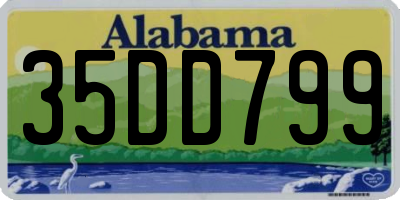 AL license plate 35DD799