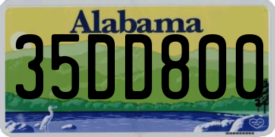 AL license plate 35DD800