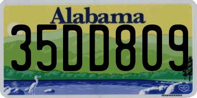 AL license plate 35DD809